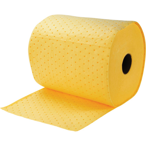Rouleaux absorbants li&eacute;es, Lourd, 150' lo x 15" la, Absorption 10 gal. Pronet Distribution