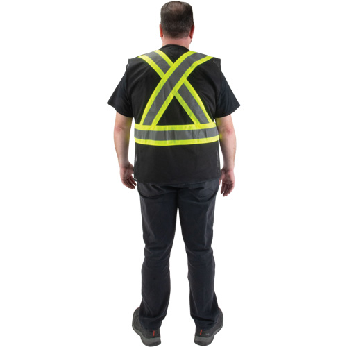 Veste d'arpenteur conforme aux normes de la CSA, Noir, Moyen, Polyester Pronet Distribution