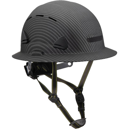 Casque Fibre Metal de style escalade avec bordure compl&egrave;te, R&eacute;pond aux normes CSA type 2, Suspension Rochet, Ventil&eacute; Pronet Distribution