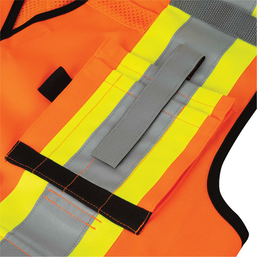 6680 High-Visibility Antimicrobial Mesh-Back Surveyor Vest, High Visibility Orange, Small, Polyester Pronet Distribution