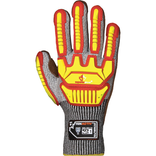 TenActiv STAGBLPVB Impact Gloves, 2X-Large, Cowhide Palm, Knit Wrist Cuff Pronet Distribution