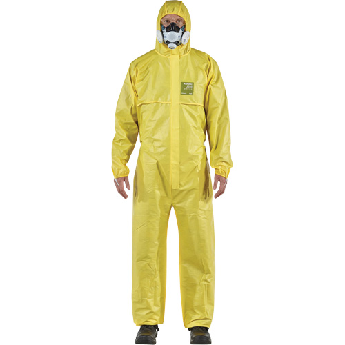 AlphaTec&reg; 2300 STANDARD Bound Model 147 Coveralls, Small, Yellow, Polyethylene Laminate/Polypropylene Pronet Distribution
