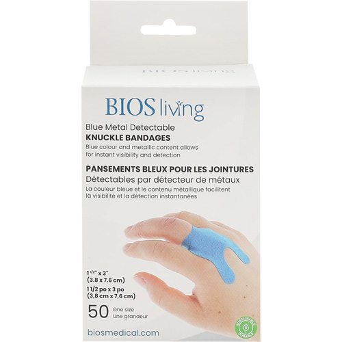 Bandages bleus, Jointures, 3", Tissu d&eacute;tectable, St&eacute;rile Pronet Distribution