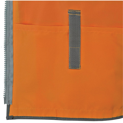Veste de s&eacute;curit&eacute; pour arpenteur Pioneer avec fermeture &agrave; glissi&egrave;re et dos en maille, Orange haute visibilit&eacute;, Petit, Polyester Pronet Distribution