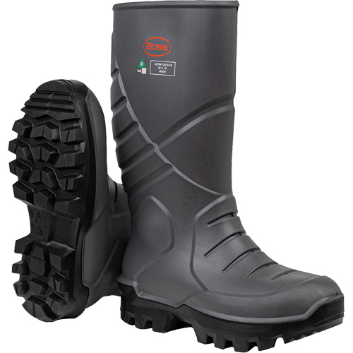Boss&reg; Footwear Full Safety Boot with Midsole & Internal Met Guard, Thermal Polyurethane, Steel Toe, Puncture Resistant Sole, Size 6 Pronet Distribution