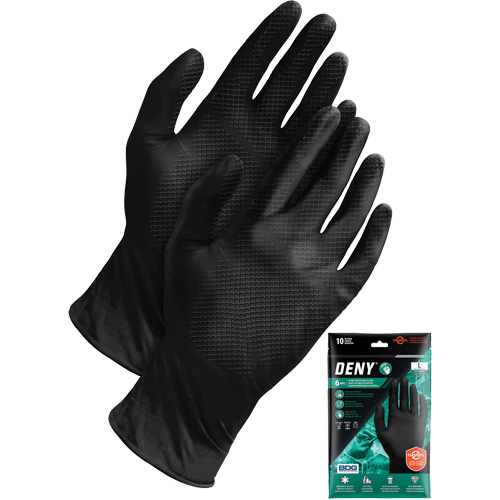 Deny&reg; Disposable Gloves, Small, Nitrile, 6-mil, Powder-Free, Black Pronet Distribution