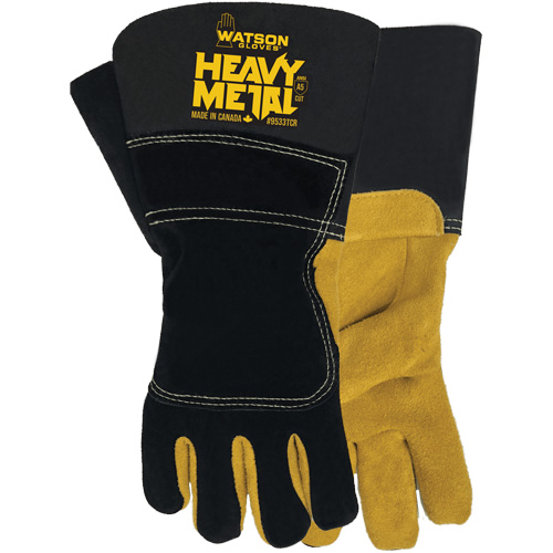 Gants de soudage d'hiver Black Velvet Heavy Metal, Taille Petit, Enveloppe en Cuir d'&eacute;lan refendu, ASTM ANSI niveau A5 Pronet Distribution