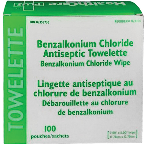BZK Benzalkonium Chloride Towelette, Towelette, Antiseptic Pronet Distribution