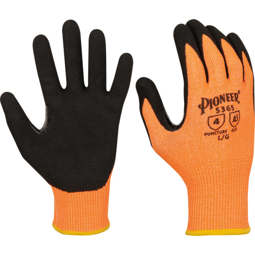 Gants r&eacute;sistants &agrave; la coupe compatibles avec les &eacute;crans tactiles, Taille Petit, Calibre 13, Rev&ecirc;tement Nitrile, Enveloppe en Polyester/PEHP, ASTM ANSI niveau A5 Pronet Distribution
