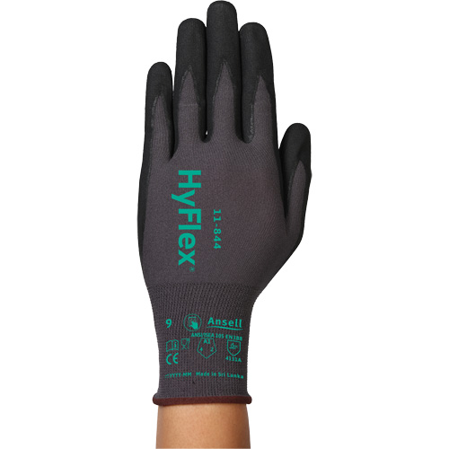 Gants Hyflex 11-844, Taille 5/2T-petit, Calibre 15, Rev&ecirc;tement Mousse de nitrile, Enveloppe en Nylon/Spandex, ASTM ANSI niveau A1/EN 388 niveau 1/EN 388 niveau A Pronet Distribution
