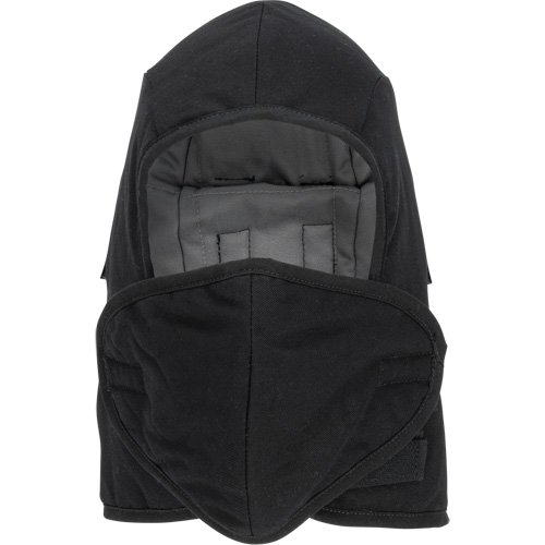 Pioneer 766A Flame-Resistant Quilted Hard Hat Liner with Detachable Mouthpiece, Black/Grey, Cotton/FR-Tech&reg;/Modacrylic/Nylon Pronet Distribution