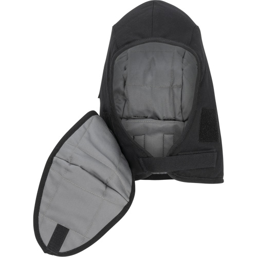 Pioneer 766A Flame-Resistant Quilted Hard Hat Liner with Detachable Mouthpiece, Black/Grey, Cotton/FR-Tech&reg;/Modacrylic/Nylon Pronet Distribution