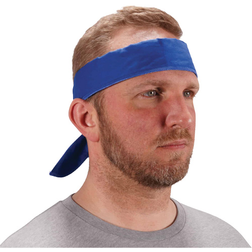 Bandeau de refroidissement Chill-Its 6702 avec polym&egrave;res int&eacute;gr&eacute;s et fermeture &agrave; nouer, Bleu Pronet Distribution