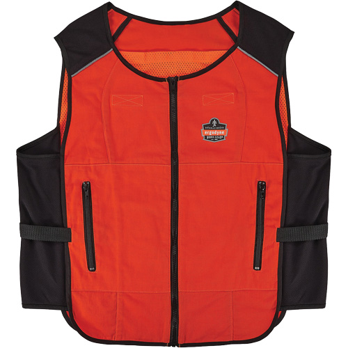 Chill-Its 6255 Lightweight Phase Change Cooling Vest (Vest Only), 2X-Large/3X-Large, Orange Pronet Distribution