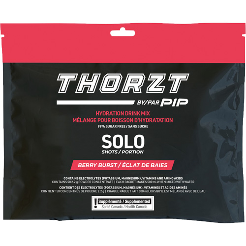 M&eacute;lange de boisson hydratante sans sucre en portion unique THORZT, Emballage-portion, M&eacute;lange de baies Pronet Distribution