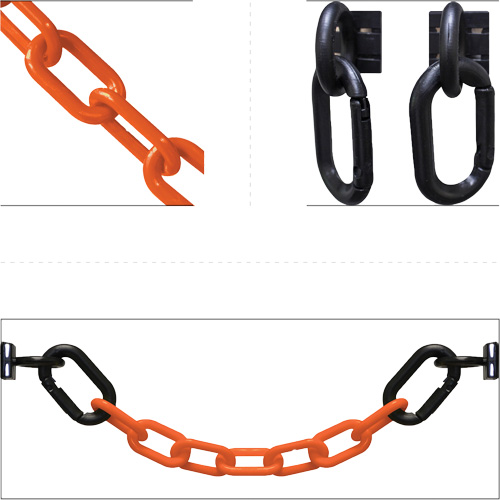 Magnetic Chain Barrier Warehouse Kit, Orange Pronet Distribution