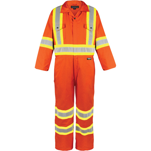 Combinaison non doubl&eacute;e haute visibilit&eacute;, Grand, Orange haute visibilit&eacute; Pronet Distribution
