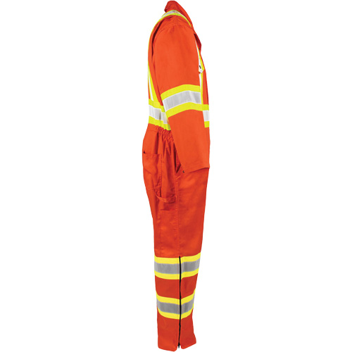 Combinaison non doubl&eacute;e haute visibilit&eacute;, Grand, Orange haute visibilit&eacute; Pronet Distribution