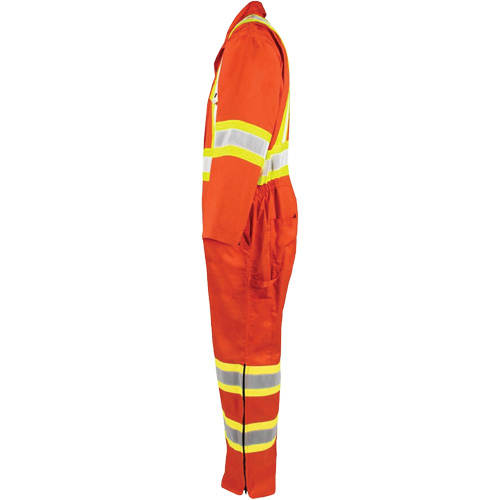 Combinaison non doubl&eacute;e haute visibilit&eacute;, Grand, Orange haute visibilit&eacute; Pronet Distribution