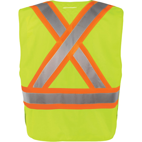 Gilet haute visibilit&eacute; &agrave; d&eacute;tachement rapide en 5 points, Orange haute visibilit&eacute;, Moyen/Petit, Polyester Pronet Distribution