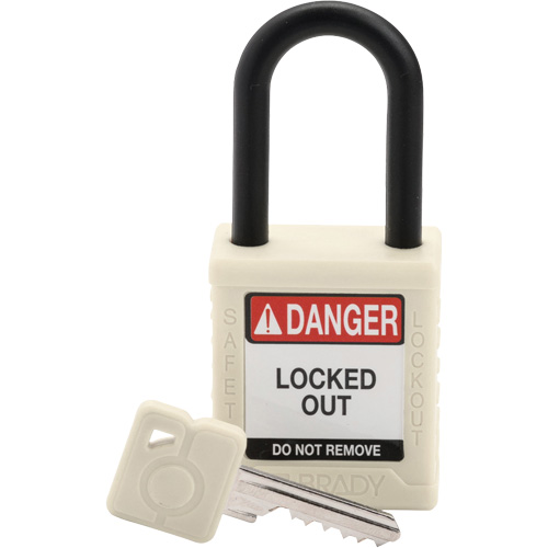 Velocity Safety Lockout Padlock, Safety Padlock, Keyed Different, Nylon, 1-1/2" Width Pronet Distribution