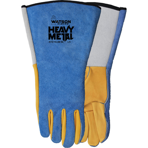 Gants de soudage Yellow Tail MIG/TIG, Cuir fleur de daim/Cuir de vache refendu, Taille Petit Pronet Distribution