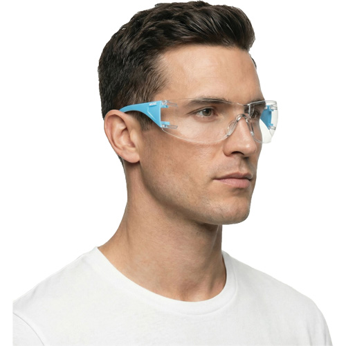 Adapt Lite Blue/White Safety Glasses, Clear Lens, Anti-Fog/Anti-Scratch, ANSI Z87+/Meets/Exceeds CSA Z94.3 Pronet Distribution