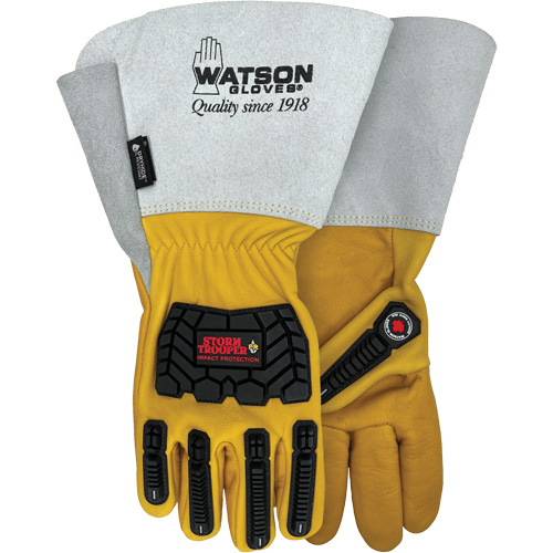 Gants r&eacute;sistants &agrave; leau Storm Trooper, 2T-Grand, Paume en Cuir de vache, Poignet Manchette Pronet Distribution