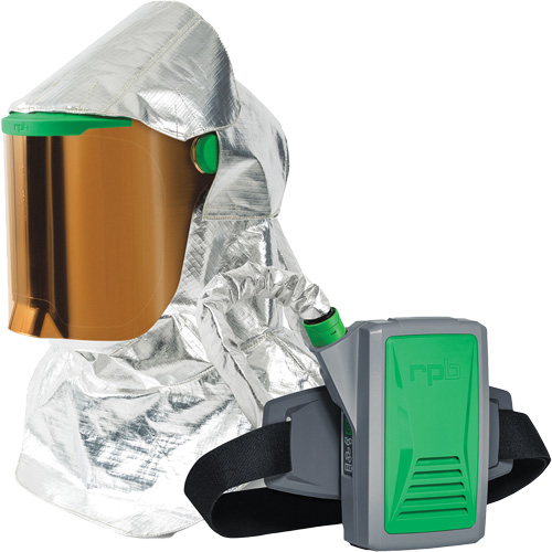 Respirateur &agrave; chaleur radiante Z-Link avec souffleur & montage &agrave; la ceinture, Respirateur &agrave; masque/Capuchon & visi&egrave;re, Pile Lithium-ion Pronet Distribution