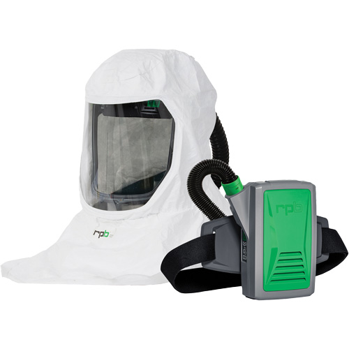 Respirateur T-Link avec casquette, tube de respiration, montage &agrave; la ceinture & APR motoris&eacute; PX5, Cagoule ample & visi&egrave;re, Pile Lithium-ion Pronet Distribution