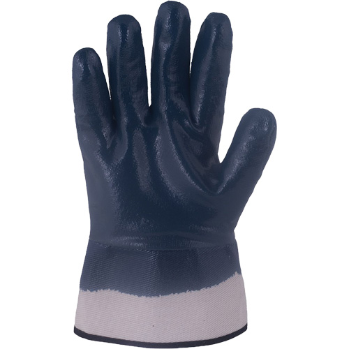 Gants bleu marine avec manchettes renforc&eacute;es &agrave; entoilage coll&eacute; Horizon, T-Grand, R&ecirc;vetement Nitrile, Enveloppe en Jersey/Coton Pronet Distribution