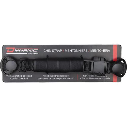 Sangle mentonni&egrave;re &agrave; 4 points Dyna-Clic avec attache magn&eacute;tique et coussinet mentonnier Pronet Distribution