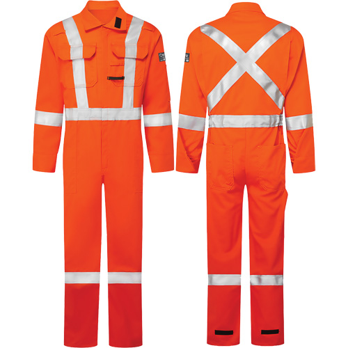 Avenger 7 oz. Coveralls, Size 44 Tall, High-Visibility Orange Pronet Distribution