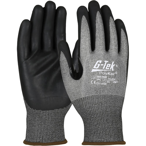 G-Tek&reg; Cut-Resistant Gloves with Touchscreen Capability, Size Small, 18 Gauge, Foam Nitrile Coated, PolyKor&reg; Shell, ASTM ANSI Level A4/EN 388 Level D Pronet Distribution