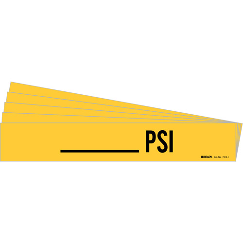 "PSI" Pipe Marker, Self-Adhesive, 2-1/4" H x 14" W, Black on Yellow Pronet Distribution