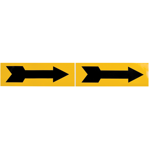 Arrow Pipe Marker, Self-Adhesive, 2-1/4" H x 7" W, Black on Yellow Pronet Distribution