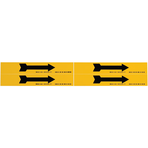 Arrow Pipe Marker, Self-Adhesive, 1-1/8" H x 7" W, Black on Yellow Pronet Distribution
