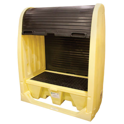 Couvercle dur pour baril et Spillpallet a/drain, 60" lo x 37" la x 72" h, Capacit&eacute; de charge 2000 lb Pronet Distribution