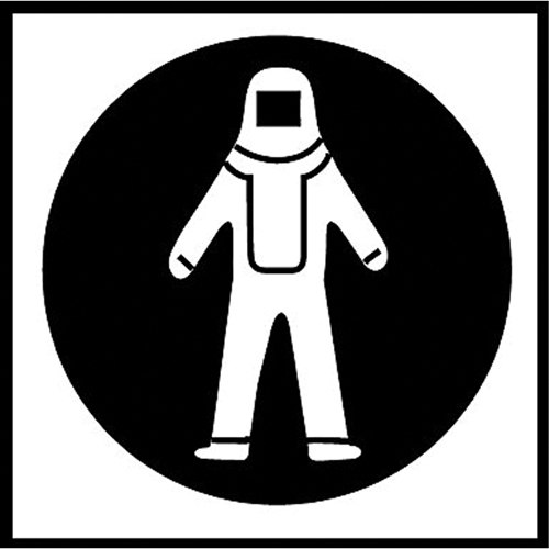 Right to Know Pictogram Labels - Full Protection Suit, Vinyl, Sheet, 5/8" L x 3/4" W Pronet Distribution