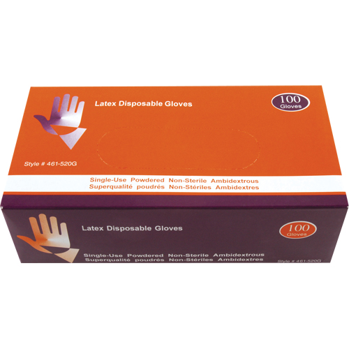 Industrial Grade Gloves, Medium, Latex, Powdered, White Pronet Distribution