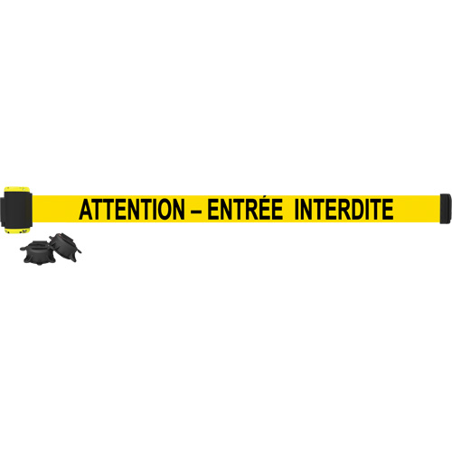 Wall Mount Barrier, Plastic, Magnetic Mount, 7', Black and Yellow Tape Pronet Distribution