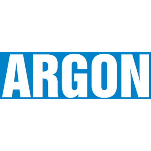 "Argon" Pipe Markers, Self-Adhesive, 2-1/2" H x 12" W, White on Blue Pronet Distribution