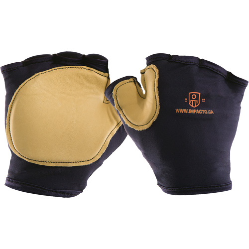 Gant antichoc sans doigts &agrave; prise d'outil, main gauche, Taille T-petit, Paume Cuir fleur Pronet Distribution