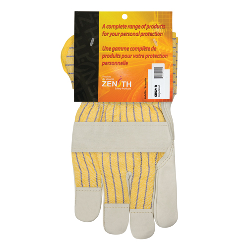 Winter-Lined Patch-Palm Fitters Gloves, Large, Grain Cowhide Palm, Cotton Fleece Inner Lining Pronet Distribution