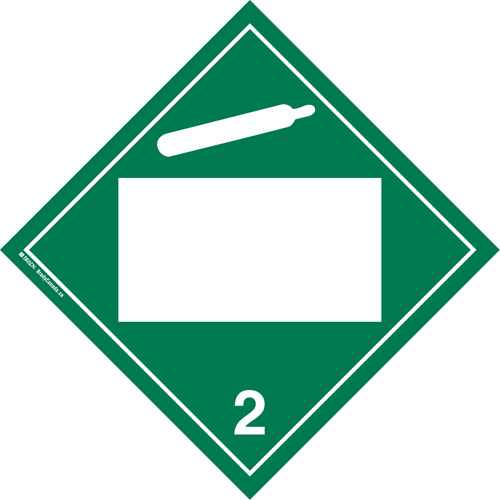 Non-Toxic Gas TDG Placard, Plastic Pronet Distribution