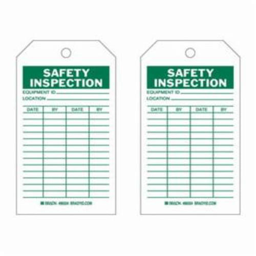 Safety Inspection Tags, Polyester, 4" W x 7" H, English Pronet Distribution
