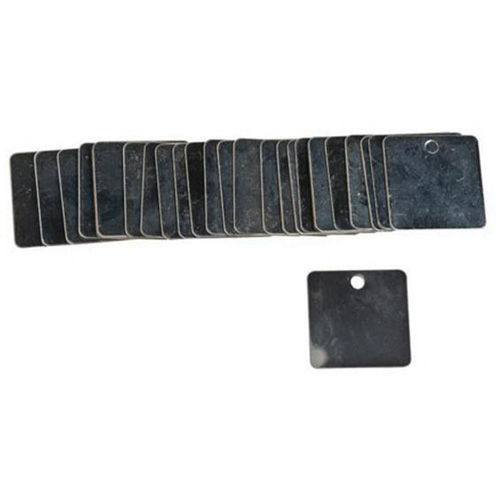 Blank Square Valve Tags, Steel, 1-1/2" W x 1-1/2" H Pronet Distribution