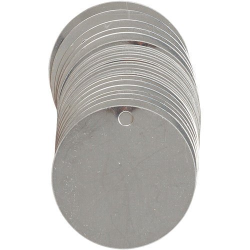 Blank Write-On Valve Tags, Stainless Steel, 2" dia Pronet Distribution