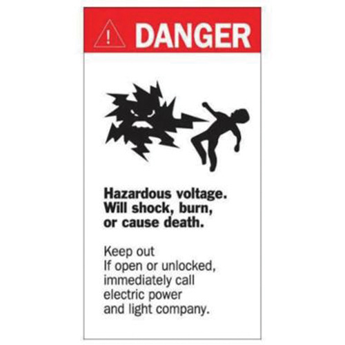 Enseigne Danger Hazardous Voltage, 8" x 4-1/2", Acrylique, Anglais avec pictogramme Pronet Distribution