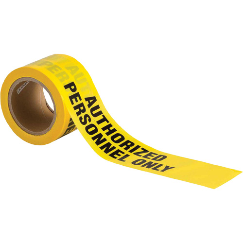 Barricade Tape, English, 3" W x 200' L, 3 mils, Black on Yellow Pronet Distribution